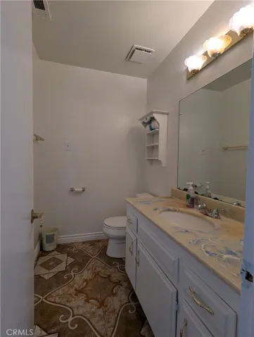 Master bath has 2nd door that opens to the living area.