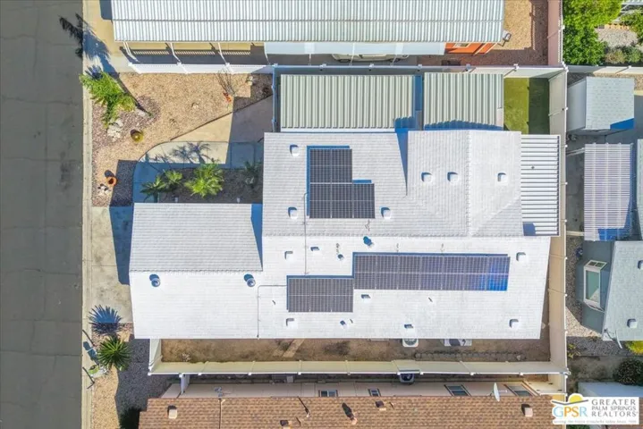 Aerial overhead view