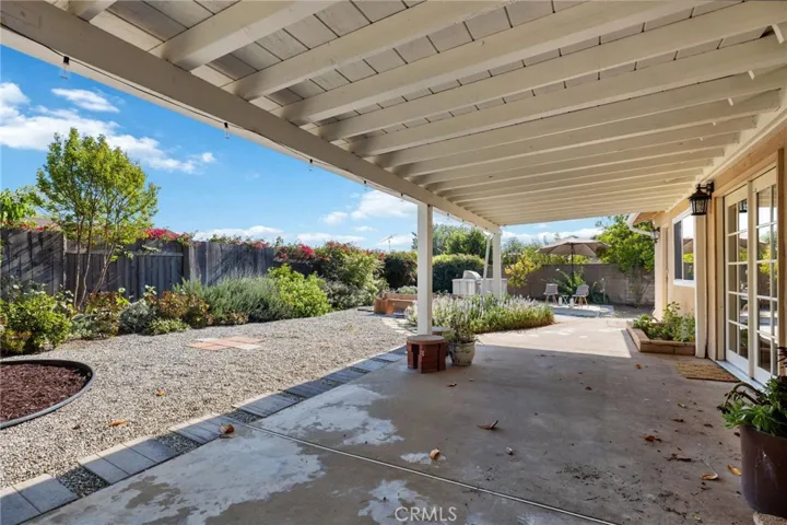 Shady covered patio