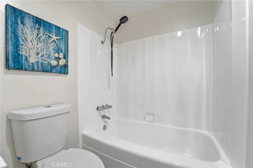 2nd Bathroom with shower in the tub.