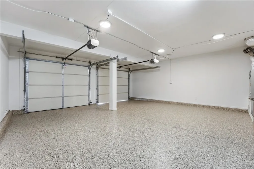 Garage with new epoxy flooring
