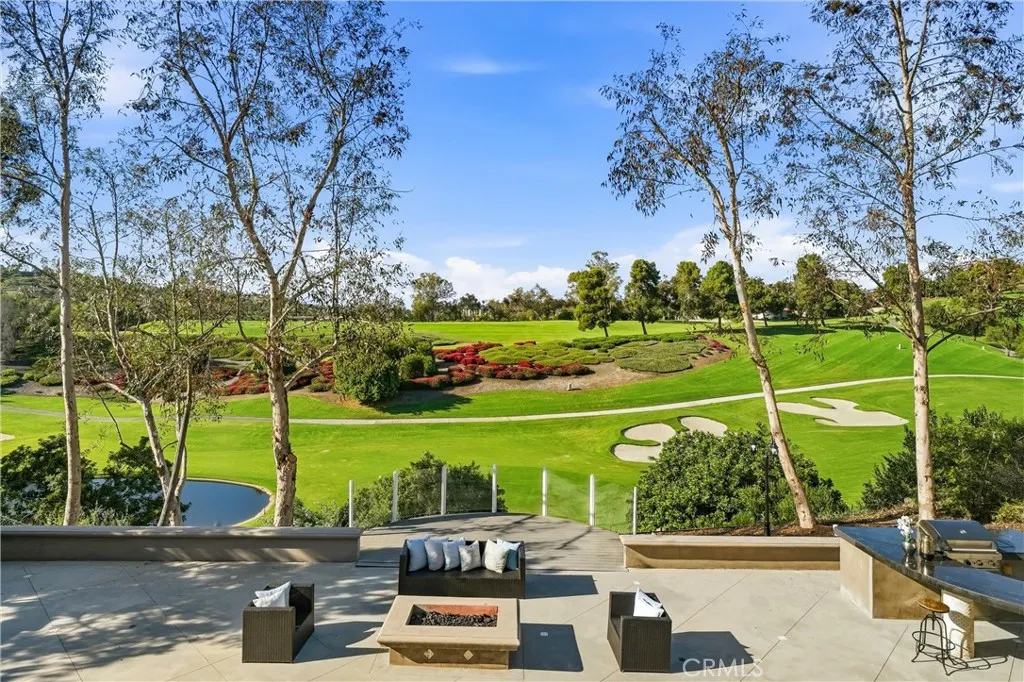 Golf Course and backyard from the Primary Bedroom Balcony.