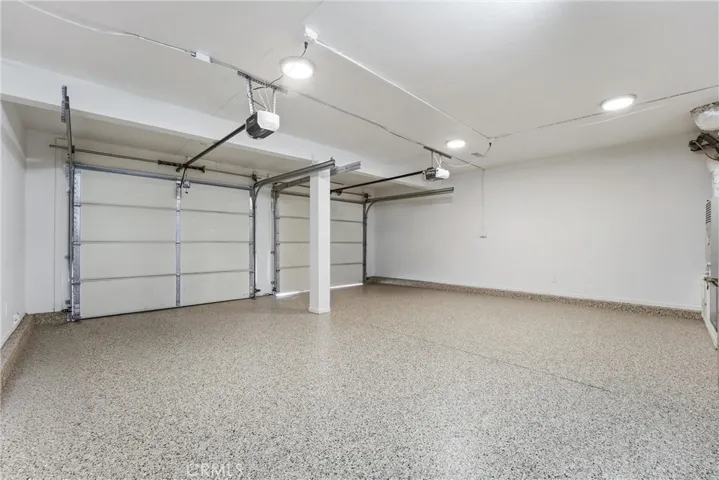 Garage with new epoxy flooring