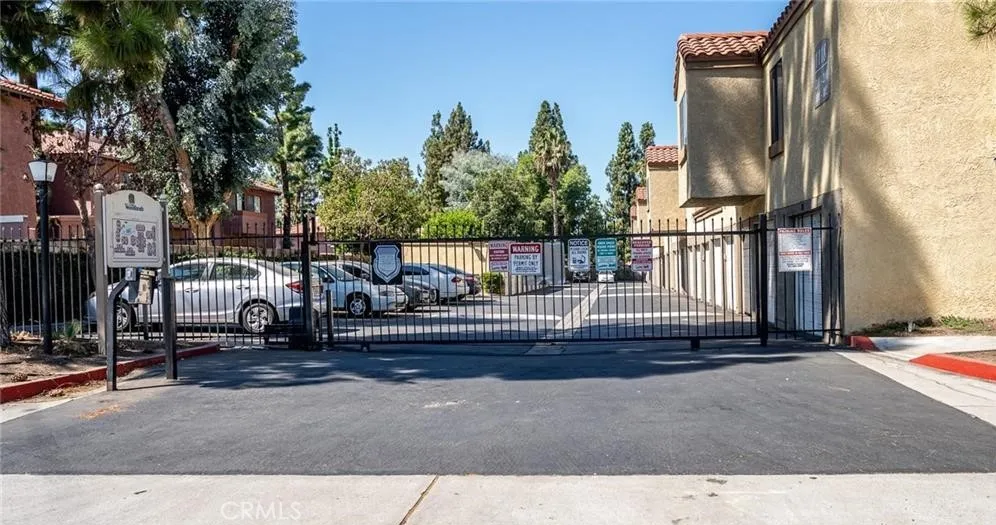 Entrance to Parking Area