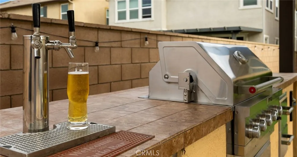 Custom built BBQ grill and kegorator
