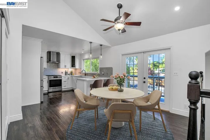 This is a digitally staged version of the kitche from the stair post.