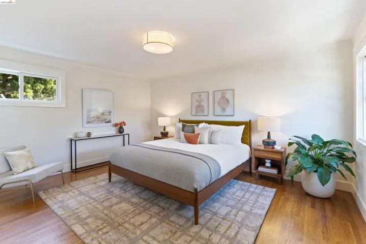 Large bedroom with lots of closet space.