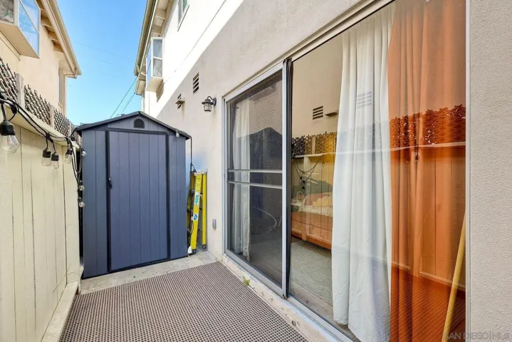 Private patio off bedroom.