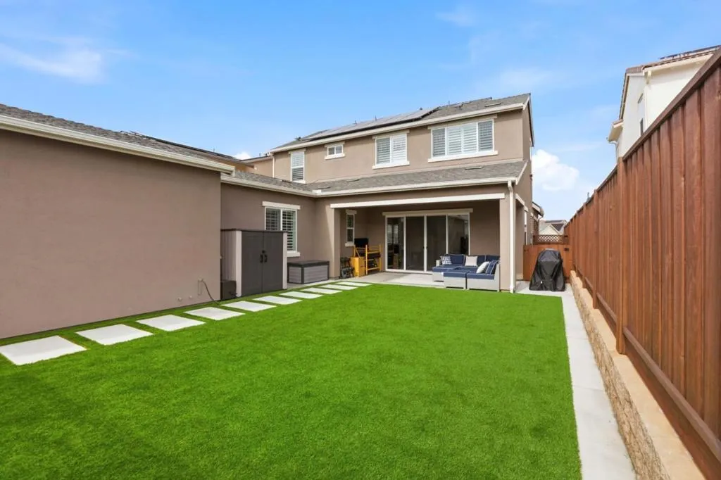 Spacious lawn perfect for relaxing and entertaining.