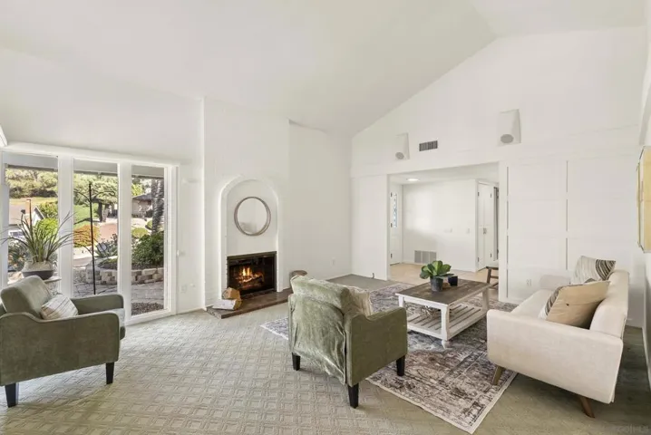Beautiful, unique fireplace to host, family, and friends