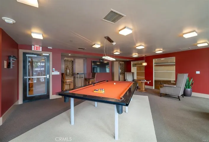 game room on the second floor above the front desk area