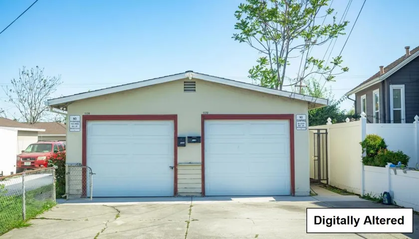Front View: digitally altered.  vehicle on right driveway removed to show full front view.