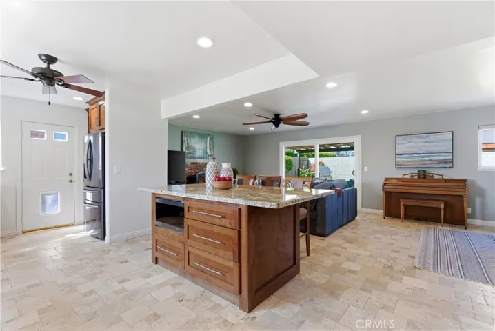 Entertain or enjoy family time around this sit up counter island