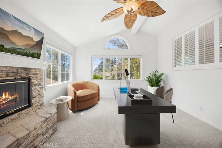 BOOM! This is the space you’ve been waiting for. A large, permitted bonus room—part of the addition—that gives you so many options. Set it up as a home office, guest room, or whatever fits your lifestyle. It has beautiful framed windows, remote-controlled shades, and great natural light. This photo has been virtually staged so you can get a feel for what the space could look like.