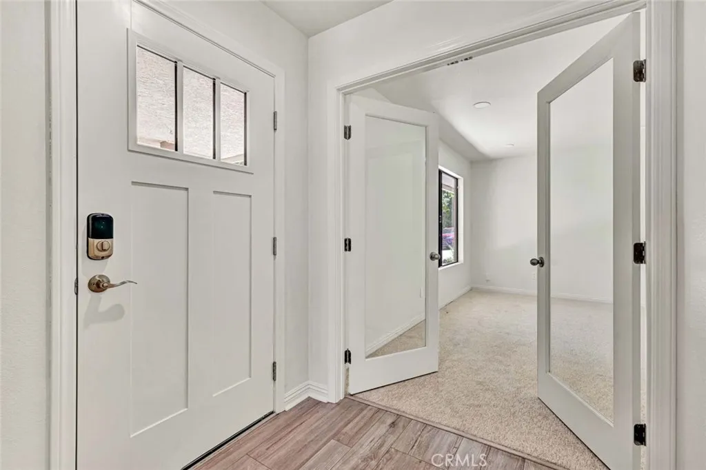 Secondary bedroom with double French doors.