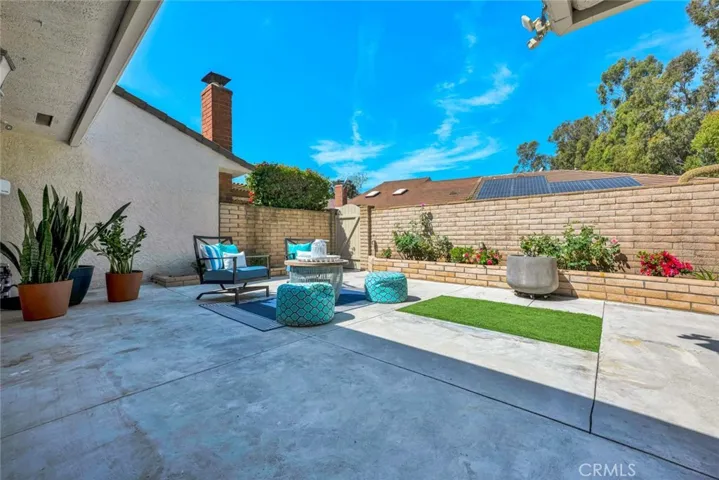 Private enclosed patio.