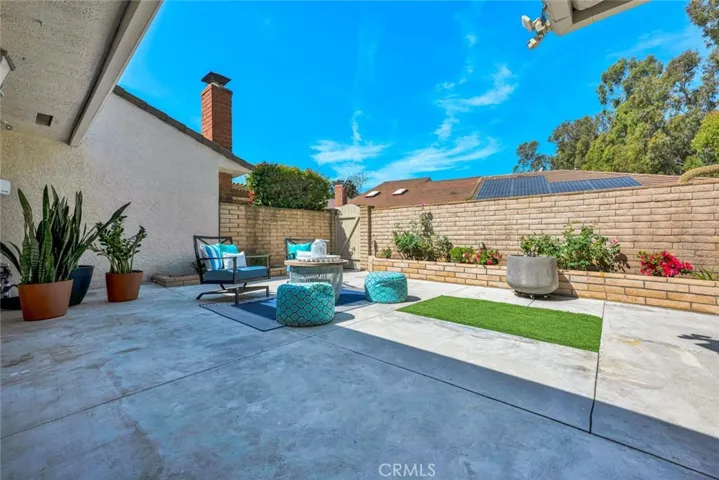 Private enclosed patio.
