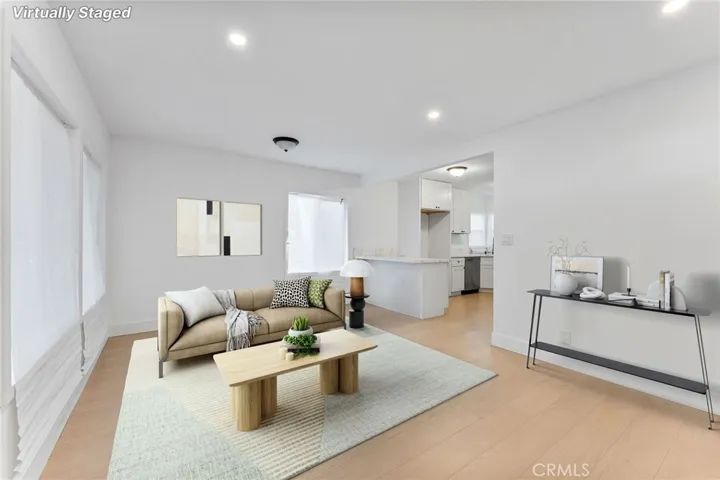 Virtually staged living room