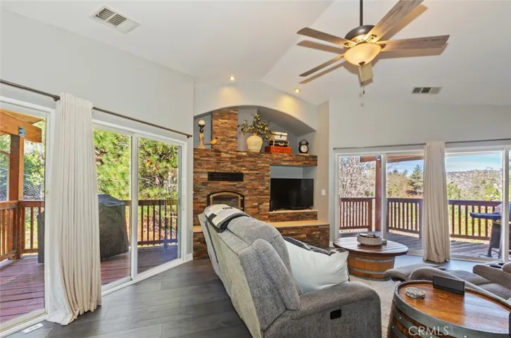 Two decks off the family room.