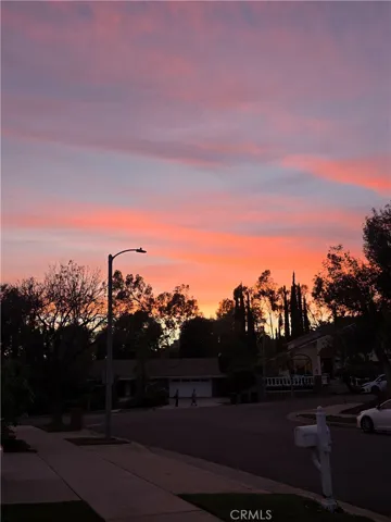 Sunset view from house