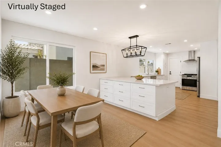 Virtually Staged Dining Room/Kitchen