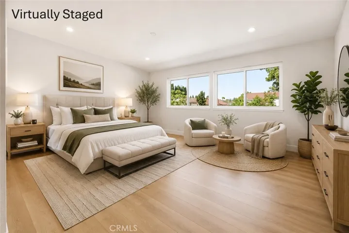 Virtually Staged Primary Suite