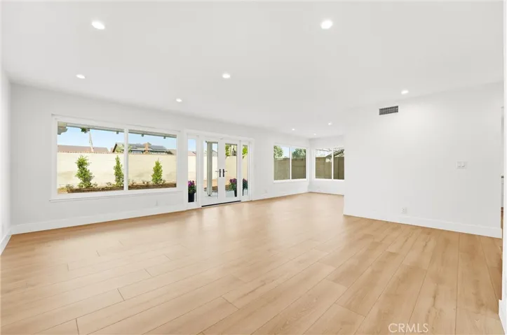 Living Room with French Doors to patio