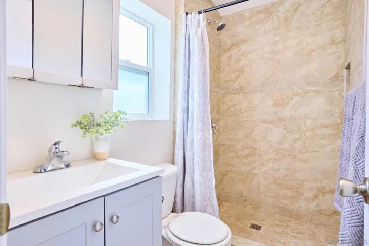 Guest/back house full bathroom. One of three full baths.
