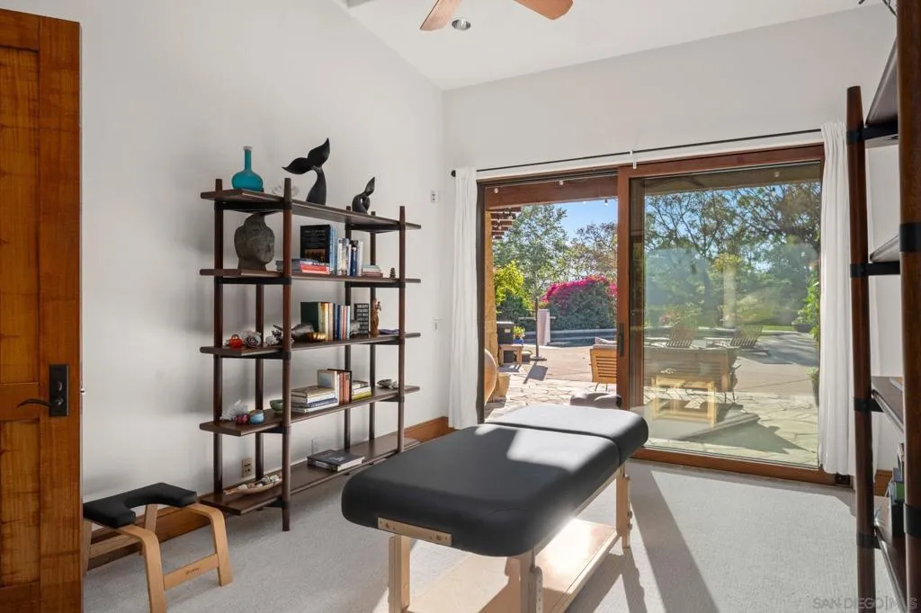 One of the bedrooms in guest home OR massage room.