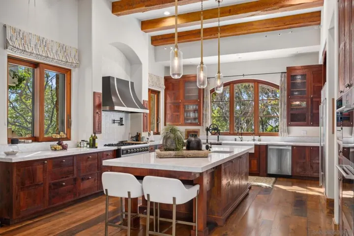 True cooks kitchen with chic, Italian cook gas stove, custom cabinetry and incredible quality. Large walk in back pantry & butler's pantry