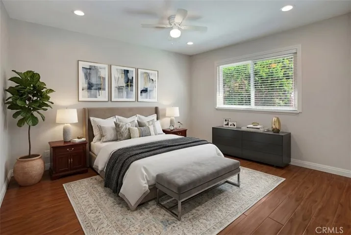 Virtually staged - Primary bedroom with walk-in closet