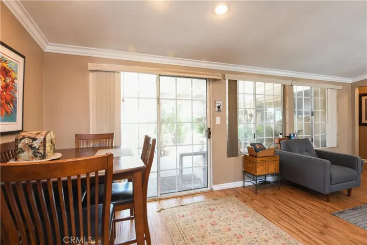 View from kitchen to patio