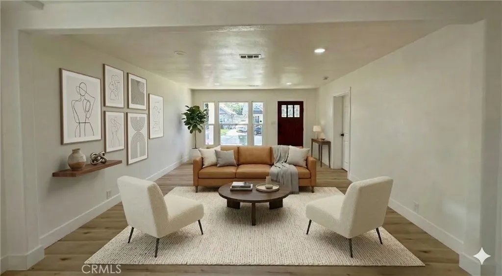 Digital Staged Living Room.