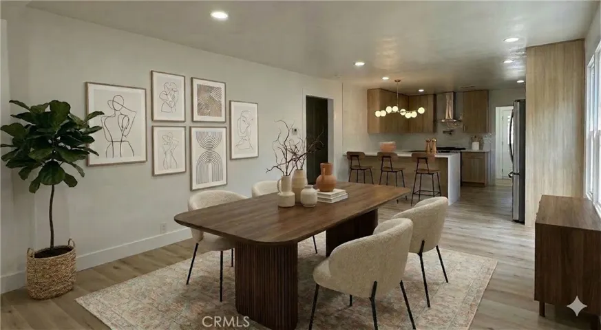 Digital Staged Dining Room.