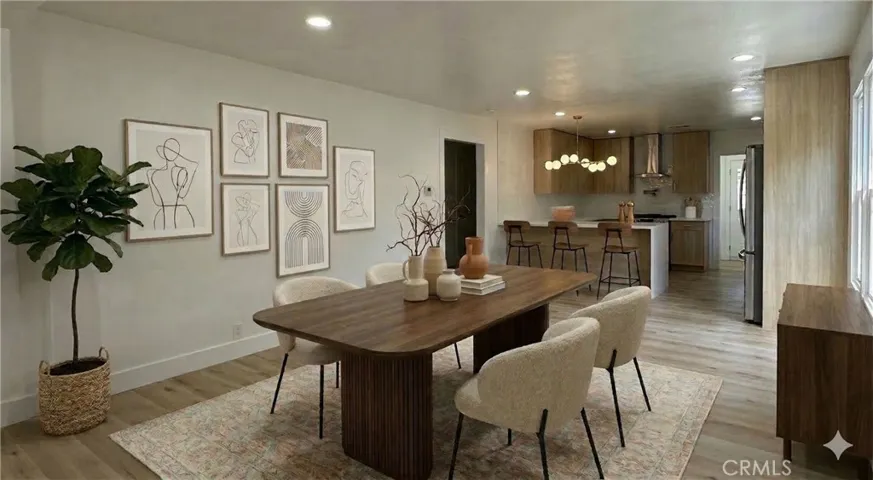 Digital Staged Dining Room.