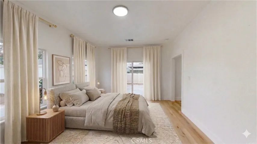 Digital Staged Primary Bedroom.