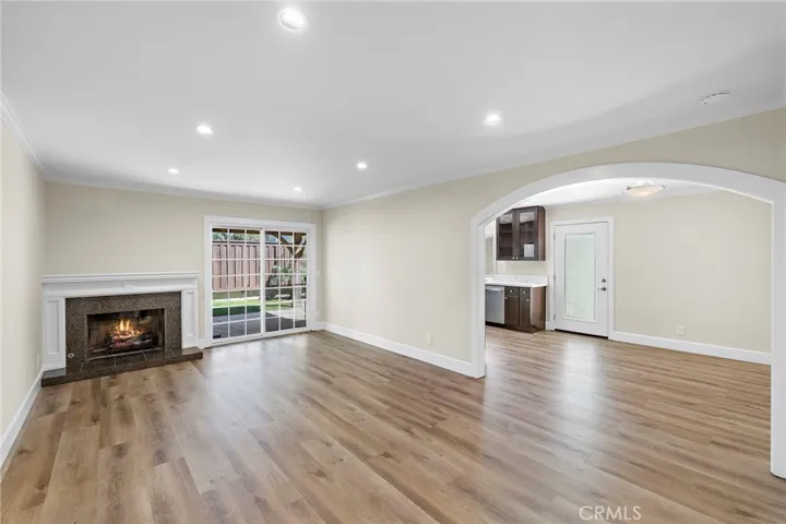 Living room with gas fireplace