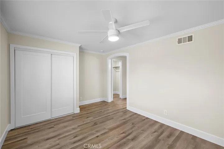 Primary with one closet and secondary is a walk-in.