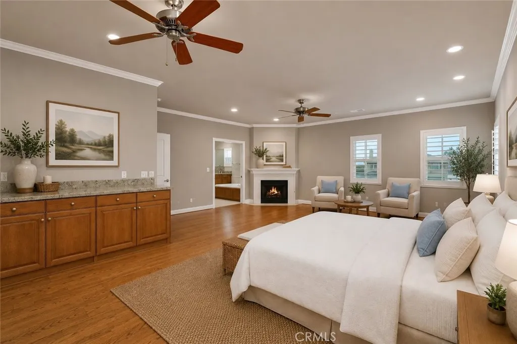 Vitually Staged/Digitally Altered - Upstairs Primary Bedroom #1
