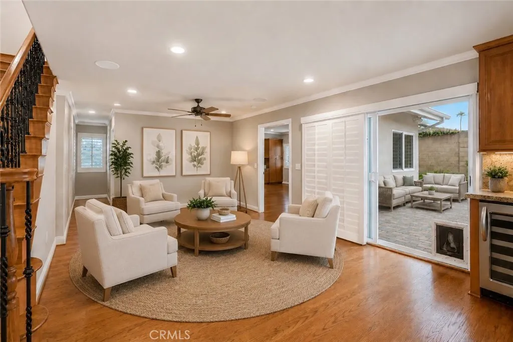Virtually Staged/ Digitally altered - Downstairs Living Room next to Kitchen