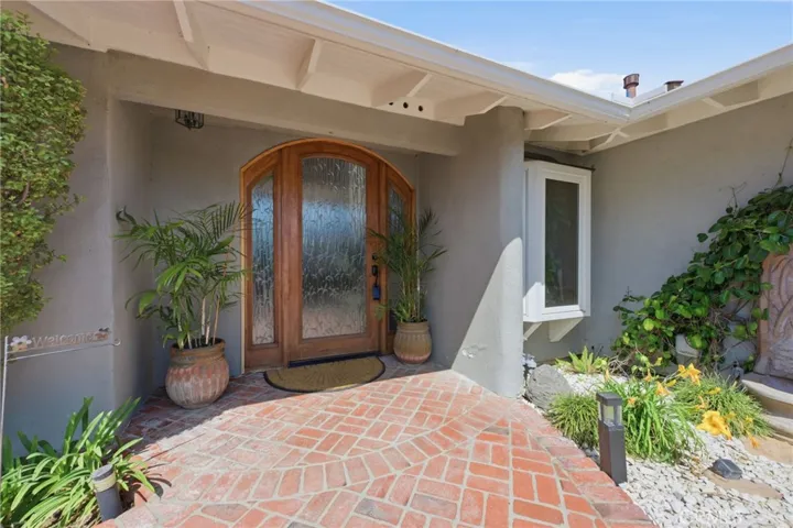 Gorgeous bamboo glass front door