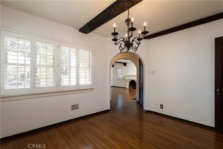 Dining room, view towards living room