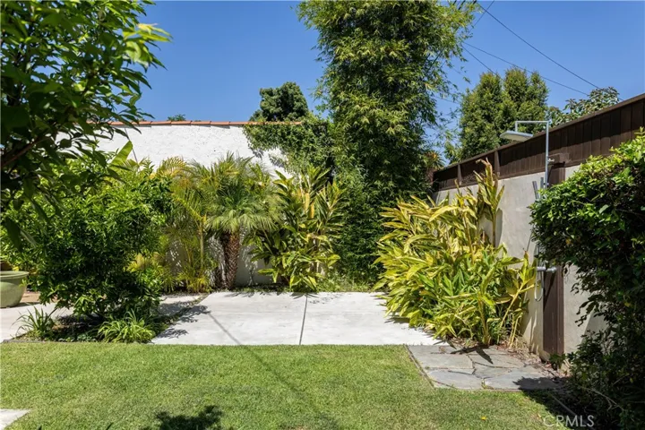 backyard grass and patio space
