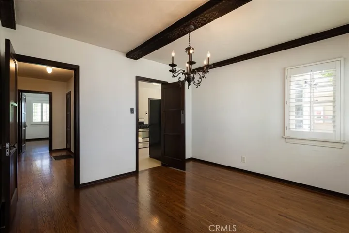 Dining room, view towards hall and kitchen