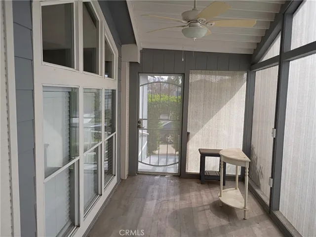 enclosed outside sitting area