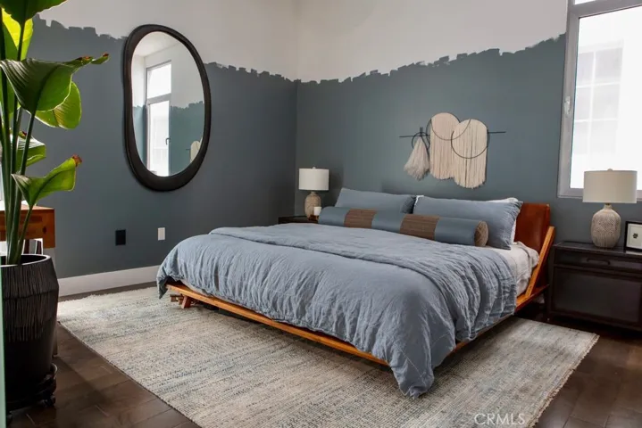 Photo was taken when home was occupied. Home is not currently staged. Bedroom has been painted white.