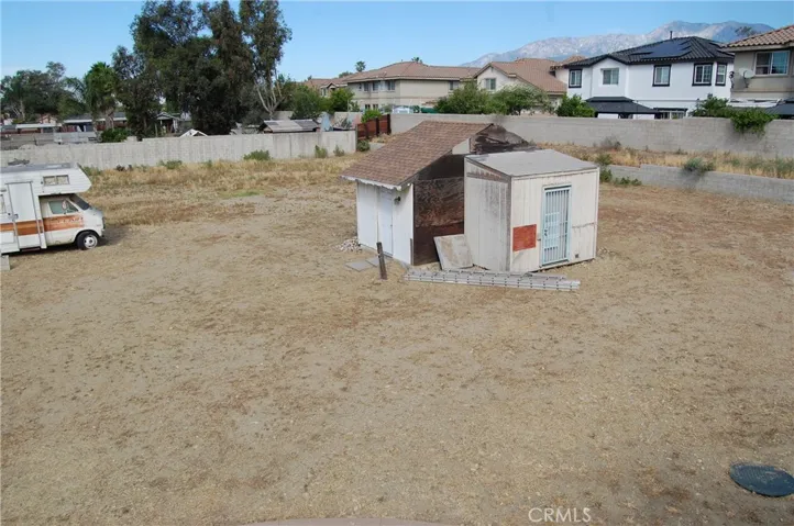 Partial RV hookups, and a drywalled storage shed.
