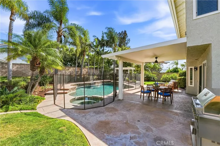 Large entertainment patio.