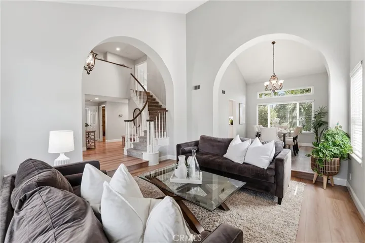 Dramatic Ceiling in Formal Living and Dining