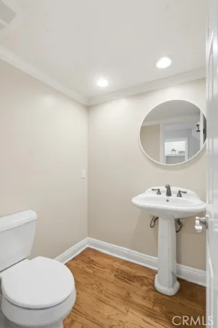 First level powder room